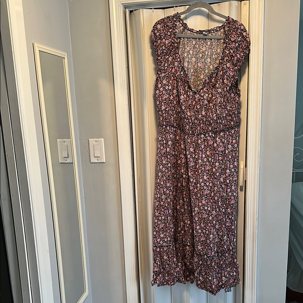 Old Navy Floral Print Women's Dress - peasant, boho, midi, baby or bridal shower